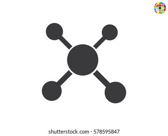 molecule, icon, vector illustration eps10