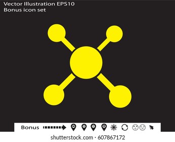 molecule, icon, vector illustration eps10