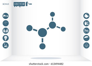 molecule icon vector illustration eps10.