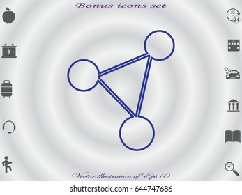 molecule, icon, vector illustration eps10