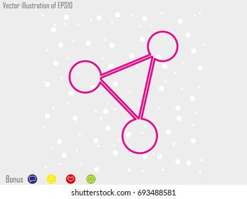 molecule, icon, vector illustration eps10