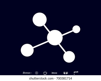 molecule, icon, vector illustration eps10