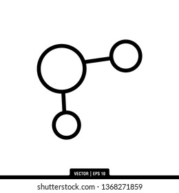 Molecule Icon Vector Illustration Logo Template