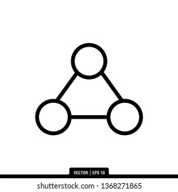 Molecule Icon Vector Illustration Logo Template