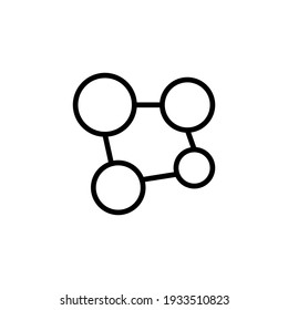 Plantilla de logotipo de ilustración de vector de icono molécula para muchos fines. Aislado sobre fondo blanco.