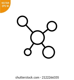 Molecule icon vector illustration logo template for many purpose. Isolated on white background.