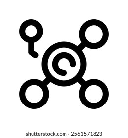 molecule icon. vector line icon for your website, mobile, presentation, and logo design.