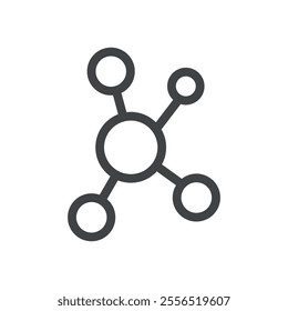 Molecule icon Vector logo outline