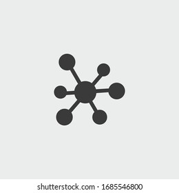 molecule icon. molecule vector on gray background