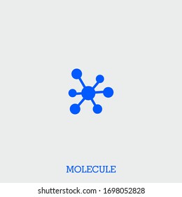 molecule icon. molecule vector on gray background
