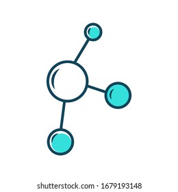 Molecule icon vector on white background