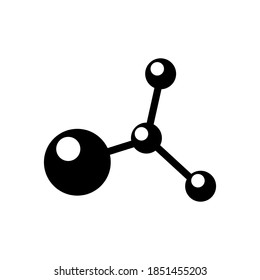 Vector de icono molécula sobre fondo blanco