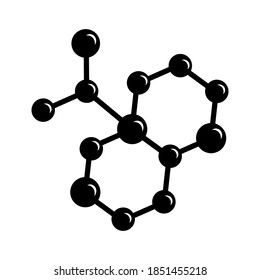 Molecule icon vector on white background