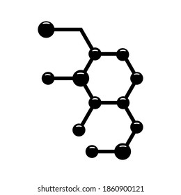 Molecule icon vector on white background