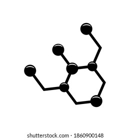 Molecule icon vector on white background