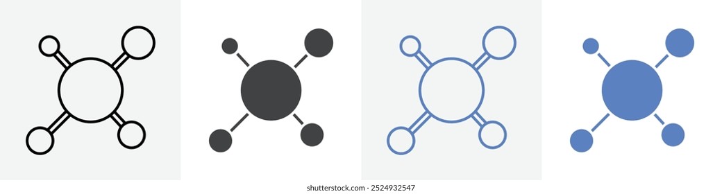 ícone de molécula vetor definir usar para web