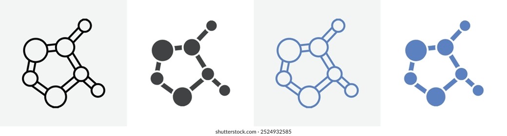 ícone de molécula vetor definir usar para web
