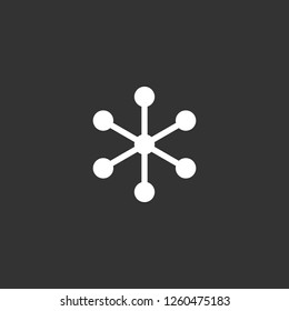 molecule icon vector. molecule sign on black background. molecule icon for web and app