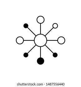 Molecule Icon - Vector, Sign and Symbol for Design, Presentation, Website or Apps Elements.