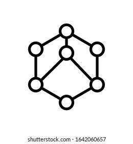 Molecule icon vector sign and symbol on trendy style