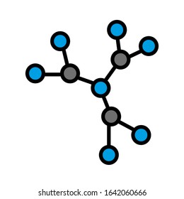 Molecule icon vector sign and symbol on trendy style