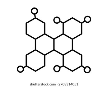 Molecule icon vector symbol for mobile apps and website UI designs. chemical structure icon sign vector.