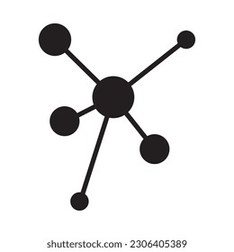 diseño de la ilustración de la plantilla del vector del icono de molécula