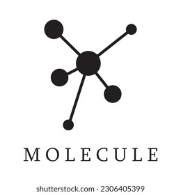 diseño de la ilustración de la plantilla del vector del icono de molécula