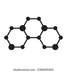 diseño de la ilustración de la plantilla del vector del icono de molécula