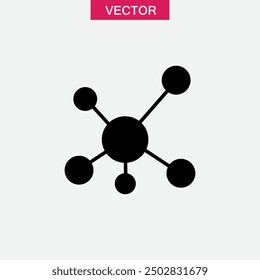 Molecule icon vector, Molecule icon for website and app on white background..eps