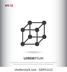 Molecule icon for web and mobile