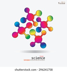 Molecule icon.molecule.science.vector illustration

