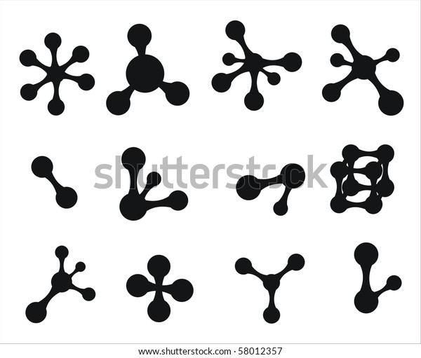 Molecule Icons Stock Vector (Royalty Free) 58012357 | Shutterstock
