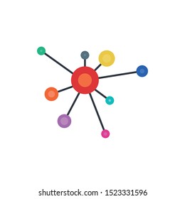 Molecule icons vector eps flat