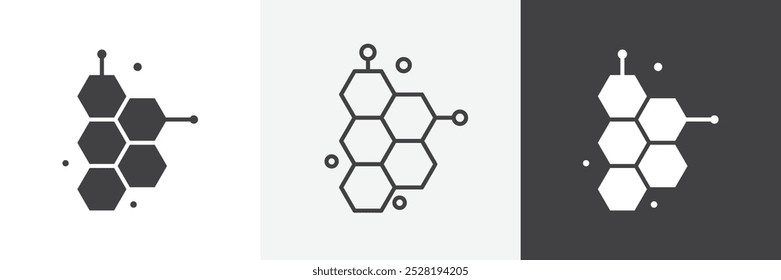 Molecule icon.Trendy modern flat linear vector illustration on white background.