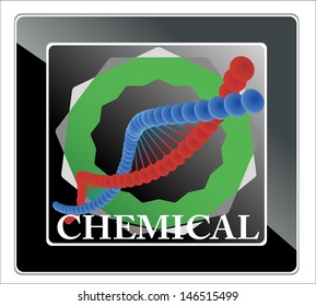 molecule illustration icon