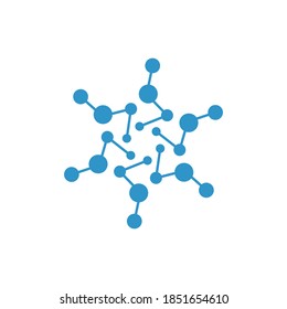 Molecule illustration  logo vector template