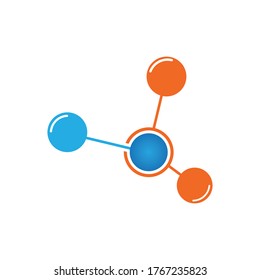 molecule ilustration vector icon template and symbol