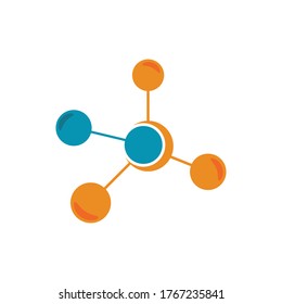 molecule ilustration vector icon template and symbol