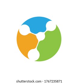 molecule ilustration vector icon template and symbol