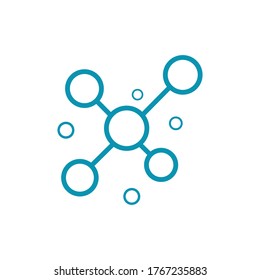 molecule ilustration vector icon template and symbol