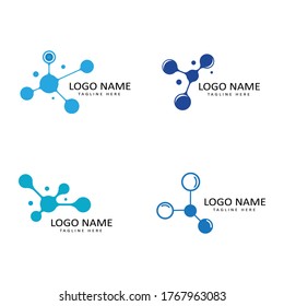 molecule ilustration vector icon template and symbol