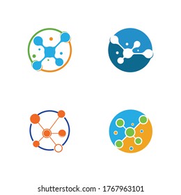 molecule ilustration vector icon template and symbol