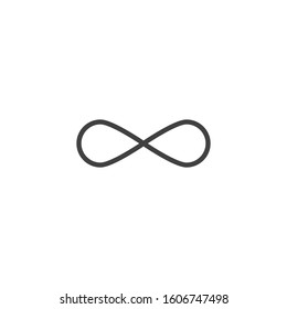 Molecule infinity shape line icon. linear style sign for mobile concept and web design. outline vector icon. Symbol, logo illustration. Vector graphics