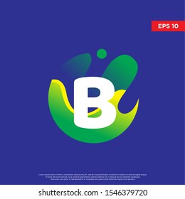 molecule initial letter b icon. modern logo, template design