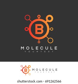 molecule initial Letter B Logo design