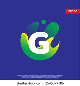 molecule initial letter g icon. modern logo, template design
