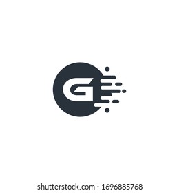 diseño del logotipo de la letra G inicial de la molécula