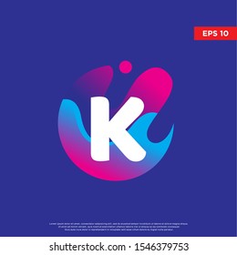 molecule initial letter k icon. modern logo, template design