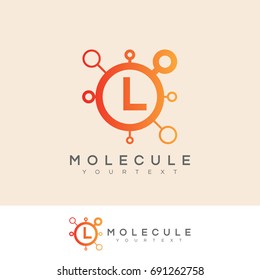molecule initial Letter L Logo design